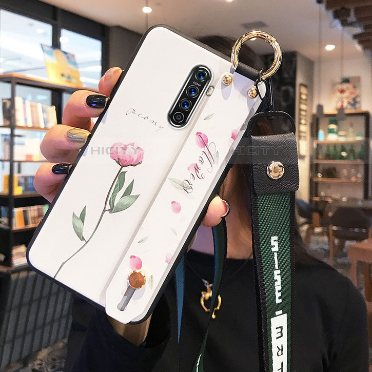 Handyhülle Silikon Hülle Gummi Schutzhülle Blumen Z01 für Oppo Reno Ace