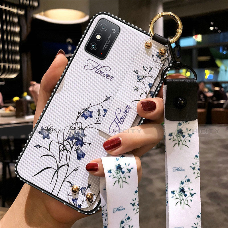 Handyhülle Silikon Hülle Gummi Schutzhülle Flexible Blumen für Huawei Honor X10 Max 5G groß