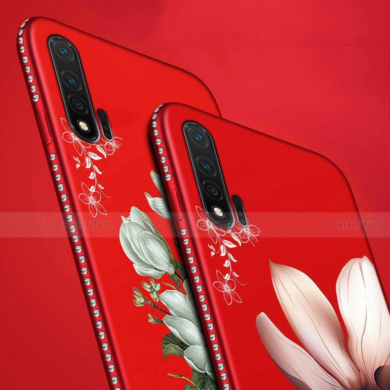 Handyhülle Silikon Hülle Gummi Schutzhülle Flexible Blumen für Huawei Nova 6 5G