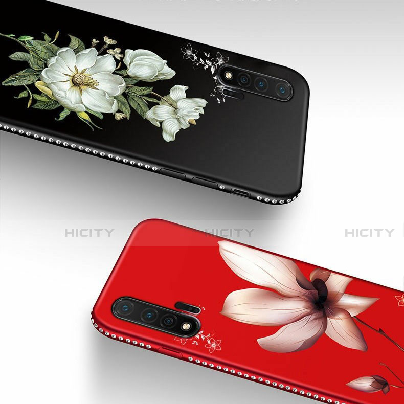 Handyhülle Silikon Hülle Gummi Schutzhülle Flexible Blumen für Huawei Nova 6 groß