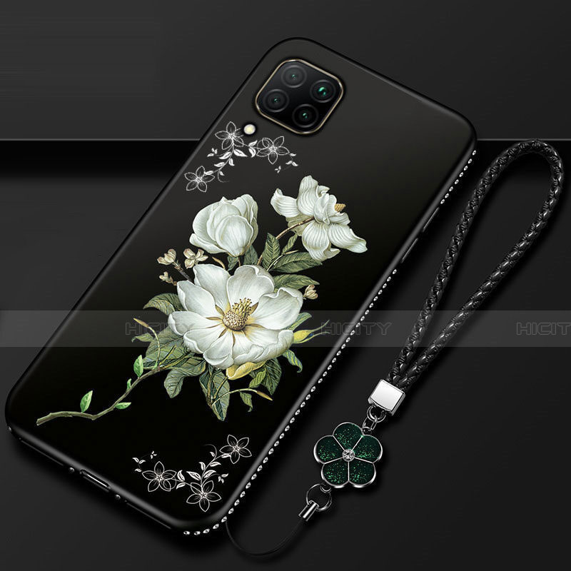 Handyhülle Silikon Hülle Gummi Schutzhülle Flexible Blumen für Huawei Nova 6 SE