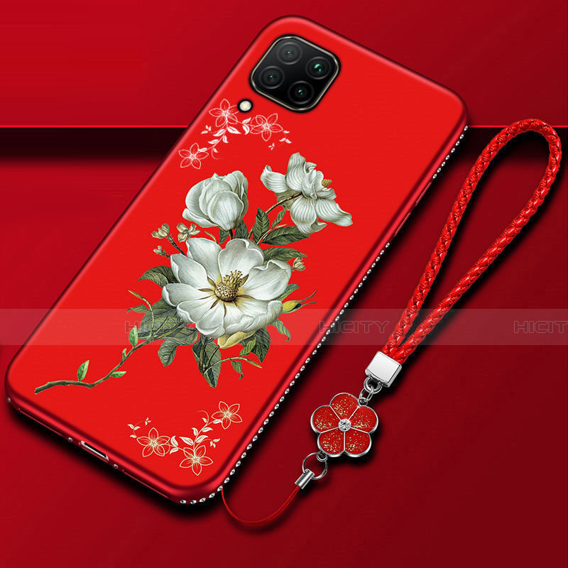 Handyhülle Silikon Hülle Gummi Schutzhülle Flexible Blumen für Huawei Nova 6 SE