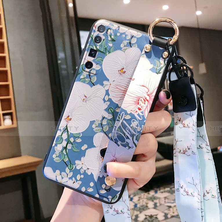 Handyhülle Silikon Hülle Gummi Schutzhülle Flexible Blumen für Huawei Nova 7 Pro 5G groß