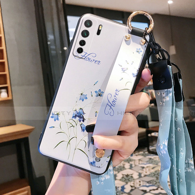 Handyhülle Silikon Hülle Gummi Schutzhülle Flexible Blumen für Huawei Nova 7 SE 5G