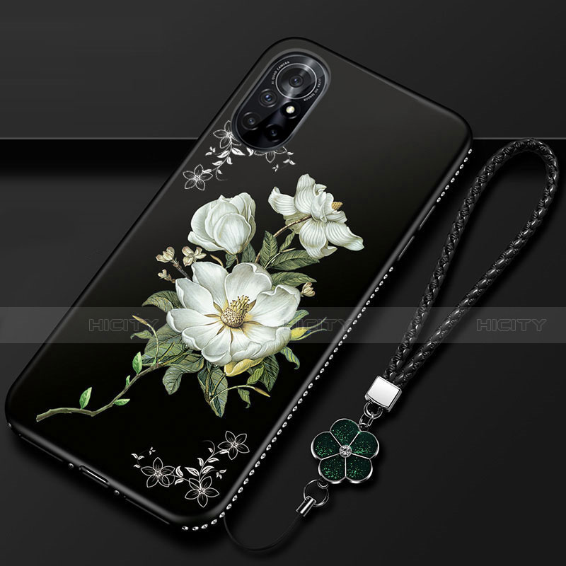 Handyhülle Silikon Hülle Gummi Schutzhülle Flexible Blumen für Huawei Nova 8 5G