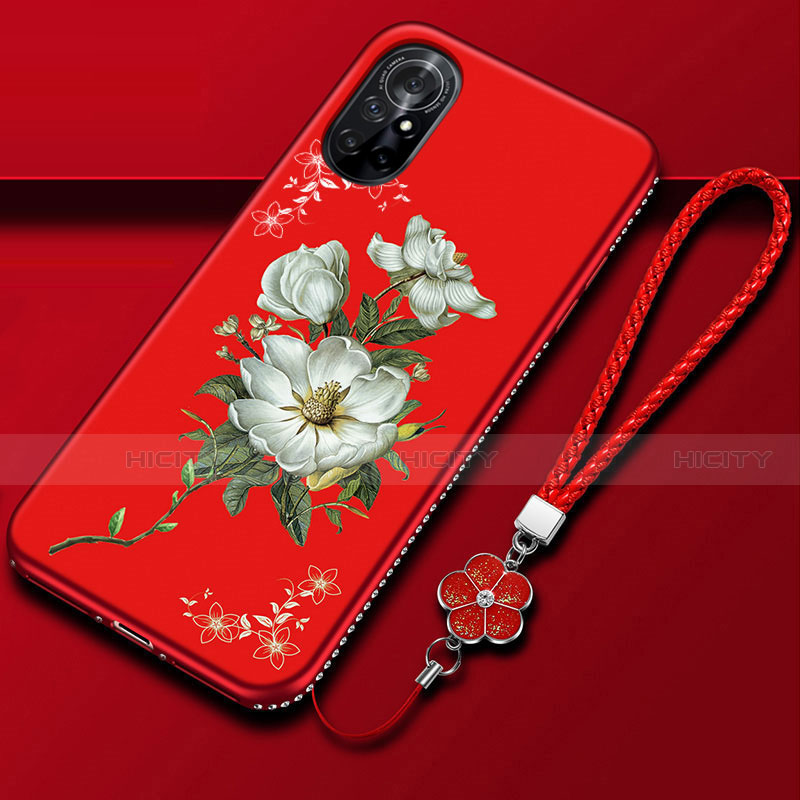 Handyhülle Silikon Hülle Gummi Schutzhülle Flexible Blumen für Huawei Nova 8 5G