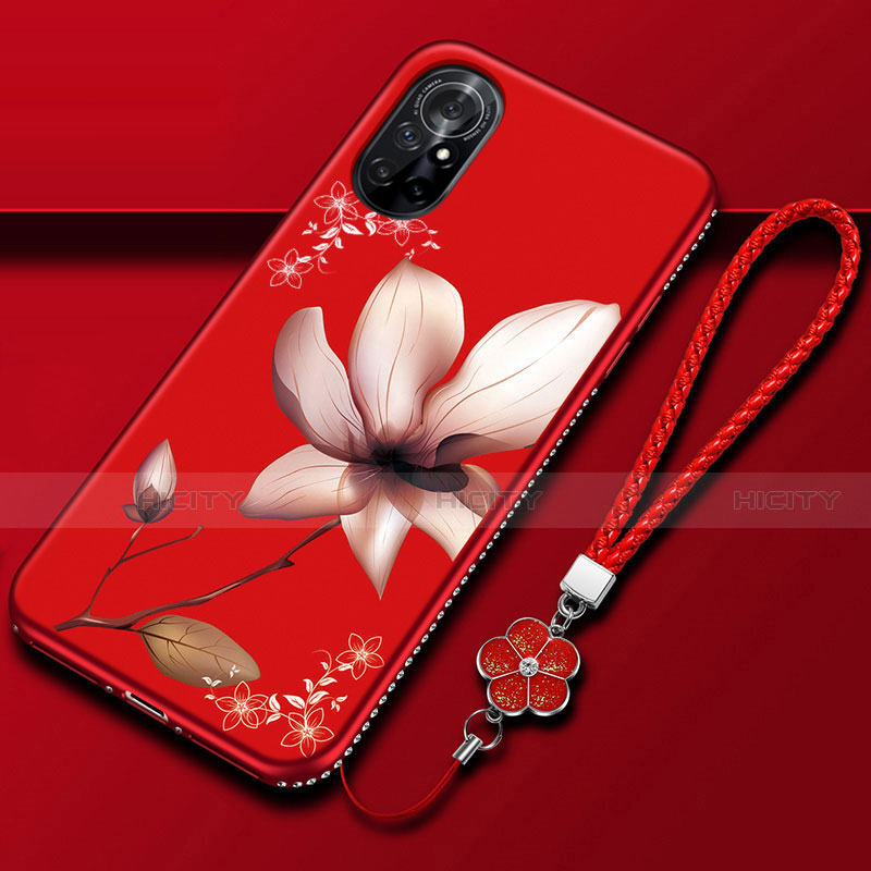 Handyhülle Silikon Hülle Gummi Schutzhülle Flexible Blumen für Huawei Nova 8 5G