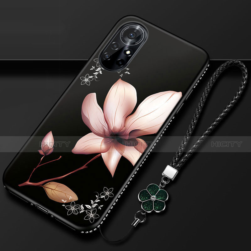 Handyhülle Silikon Hülle Gummi Schutzhülle Flexible Blumen für Huawei Nova 8 Pro 5G groß