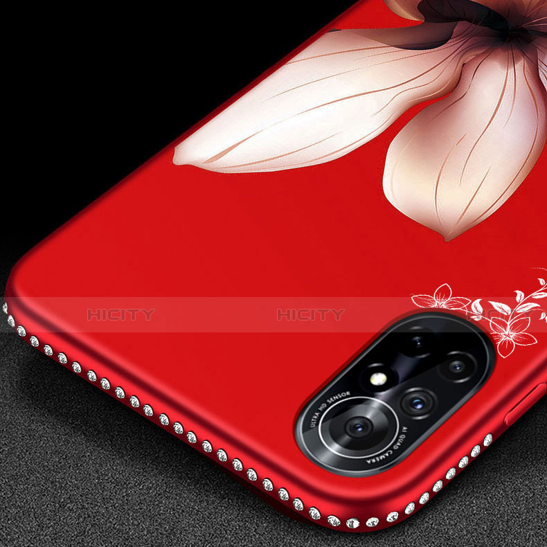 Handyhülle Silikon Hülle Gummi Schutzhülle Flexible Blumen für Huawei Nova 8 Pro 5G groß