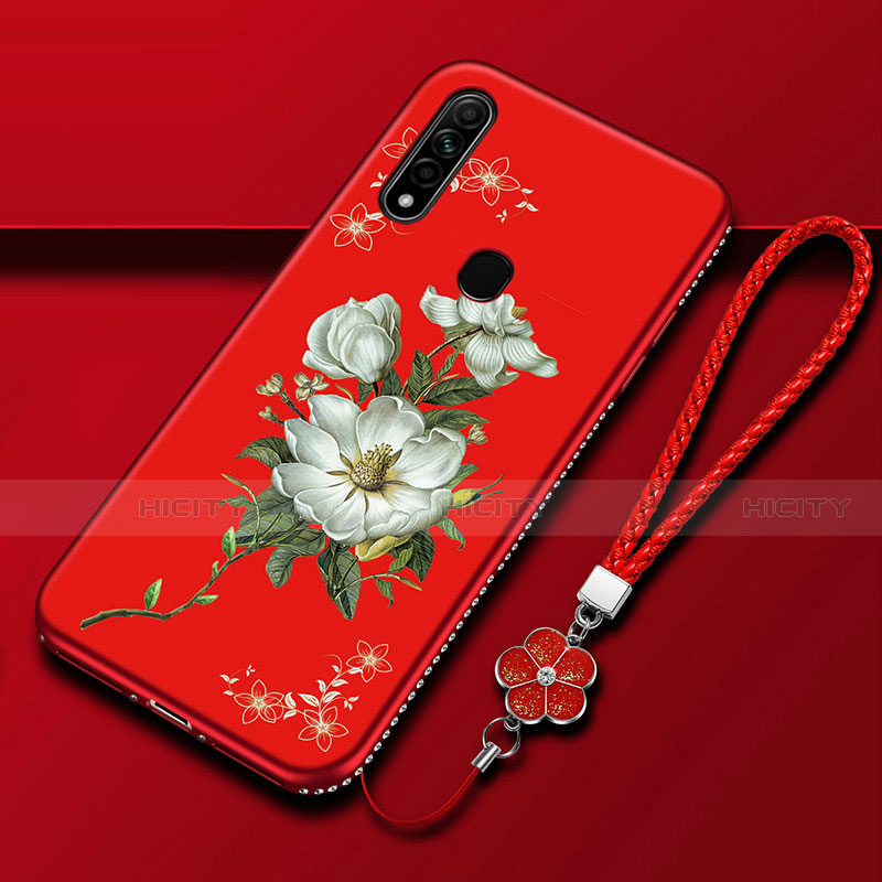 Handyhülle Silikon Hülle Gummi Schutzhülle Flexible Blumen für Oppo A31