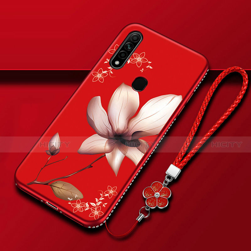 Handyhülle Silikon Hülle Gummi Schutzhülle Flexible Blumen für Oppo A31