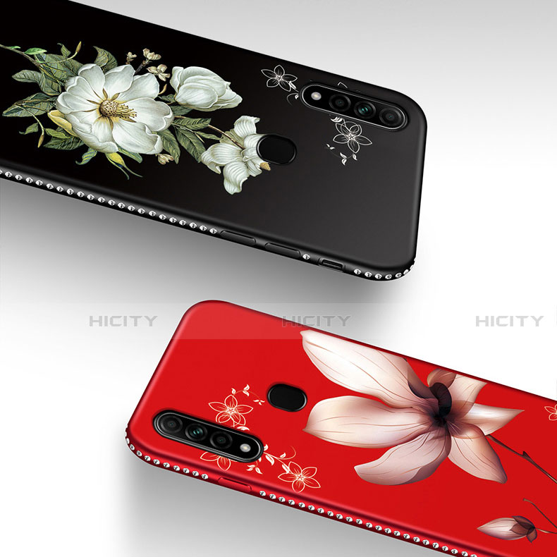 Handyhülle Silikon Hülle Gummi Schutzhülle Flexible Blumen für Oppo A31