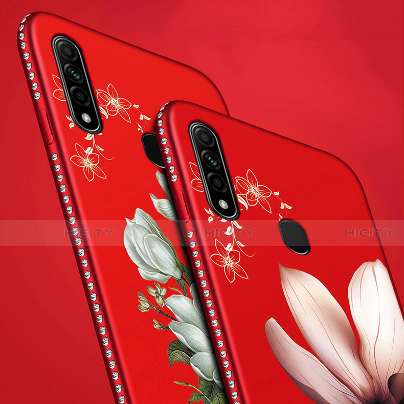 Handyhülle Silikon Hülle Gummi Schutzhülle Flexible Blumen für Oppo A31