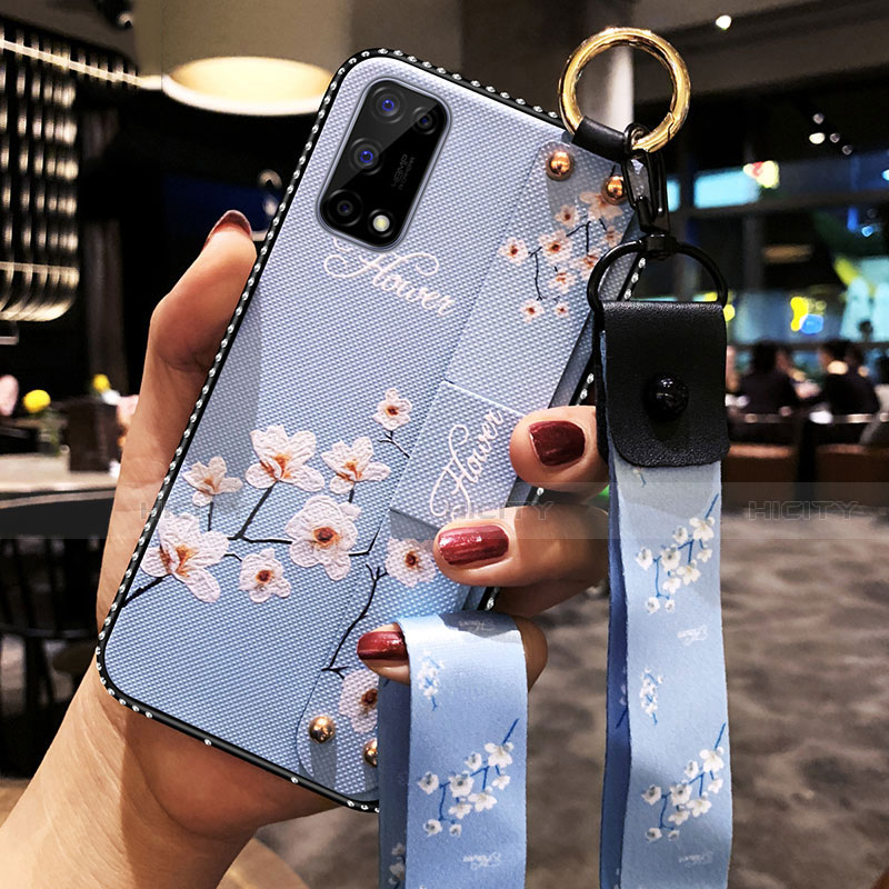 Handyhülle Silikon Hülle Gummi Schutzhülle Flexible Blumen für Realme Q2 Pro 5G groß