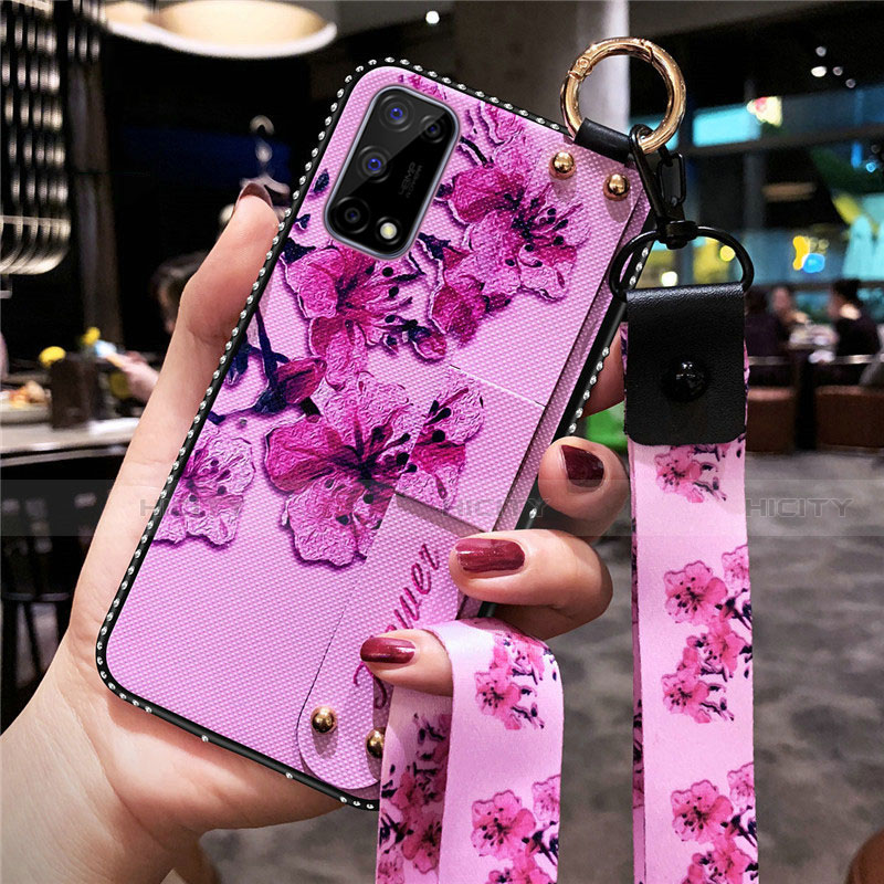 Handyhülle Silikon Hülle Gummi Schutzhülle Flexible Blumen für Realme Q2 Pro 5G groß