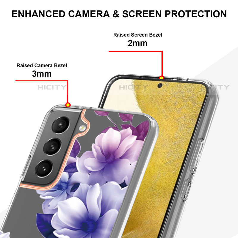 Handyhülle Silikon Hülle Gummi Schutzhülle Flexible Blumen für Samsung Galaxy S21 5G