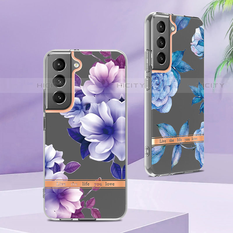 Handyhülle Silikon Hülle Gummi Schutzhülle Flexible Blumen für Samsung Galaxy S21 5G