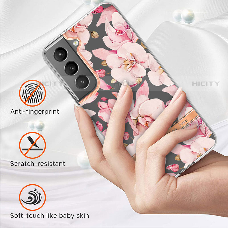 Handyhülle Silikon Hülle Gummi Schutzhülle Flexible Blumen für Samsung Galaxy S21 FE 5G