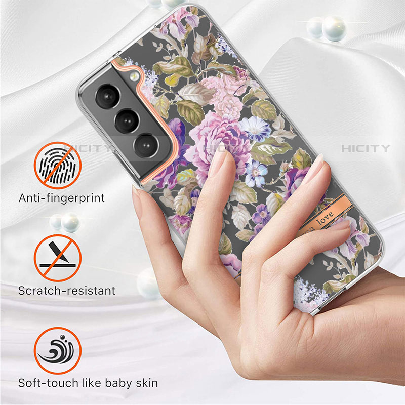 Handyhülle Silikon Hülle Gummi Schutzhülle Flexible Blumen für Samsung Galaxy S21 FE 5G