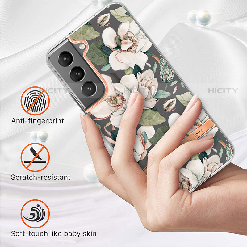 Handyhülle Silikon Hülle Gummi Schutzhülle Flexible Blumen für Samsung Galaxy S21 FE 5G