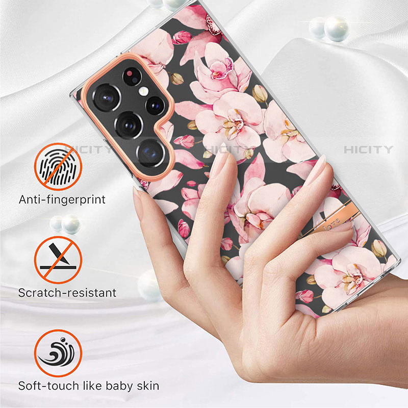 Handyhülle Silikon Hülle Gummi Schutzhülle Flexible Blumen für Samsung Galaxy S21 Ultra 5G