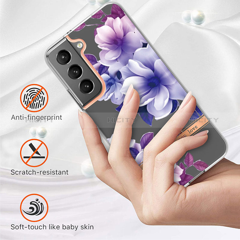 Handyhülle Silikon Hülle Gummi Schutzhülle Flexible Blumen für Samsung Galaxy S24 5G
