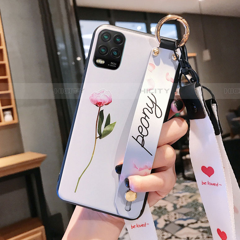 Handyhülle Silikon Hülle Gummi Schutzhülle Flexible Blumen für Xiaomi Mi 10 Lite groß