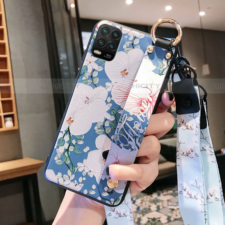 Handyhülle Silikon Hülle Gummi Schutzhülle Flexible Blumen für Xiaomi Mi 10 Lite Plusfarbig Plus