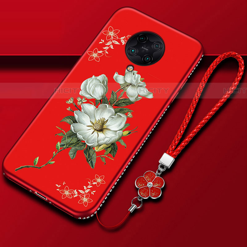 Handyhülle Silikon Hülle Gummi Schutzhülle Flexible Blumen für Xiaomi Redmi K30 Pro 5G groß