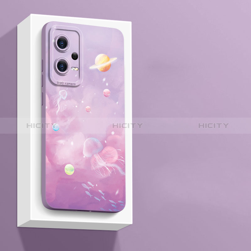 Handyhülle Silikon Hülle Gummi Schutzhülle Flexible Blumen für Xiaomi Redmi Note 12 5G groß