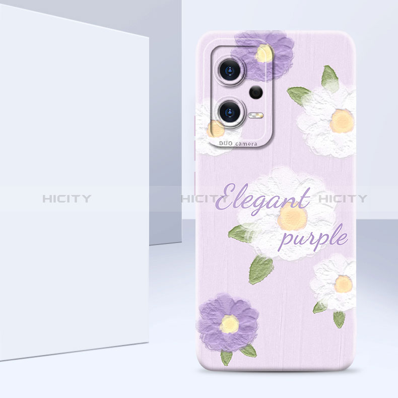 Handyhülle Silikon Hülle Gummi Schutzhülle Flexible Blumen für Xiaomi Redmi Note 12 Explorer groß