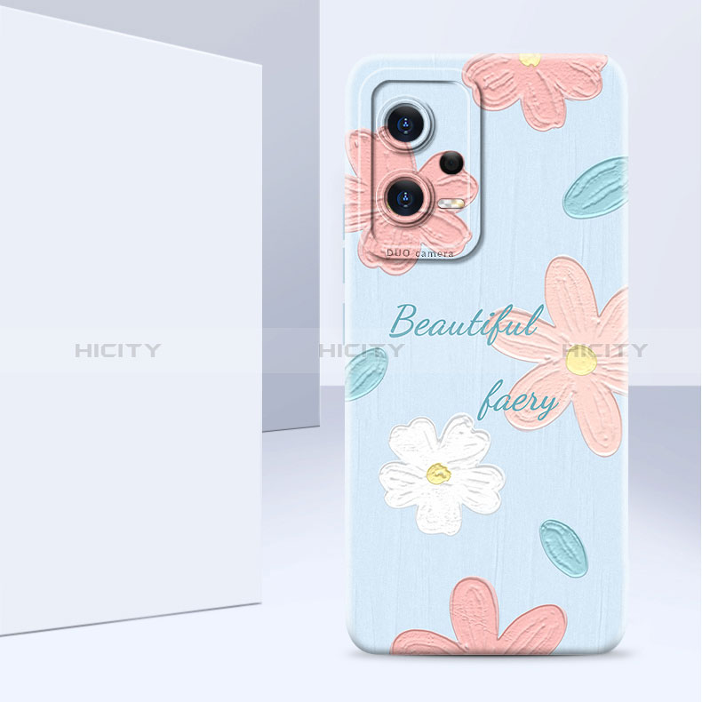 Handyhülle Silikon Hülle Gummi Schutzhülle Flexible Blumen für Xiaomi Redmi Note 12 Explorer