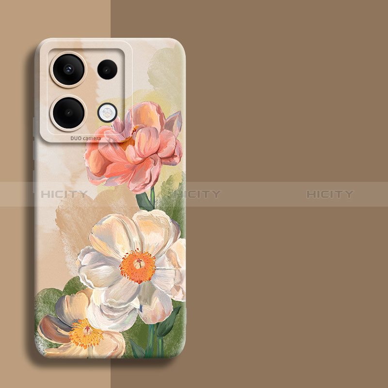 Handyhülle Silikon Hülle Gummi Schutzhülle Flexible Blumen für Xiaomi Redmi Note 13 Pro 5G