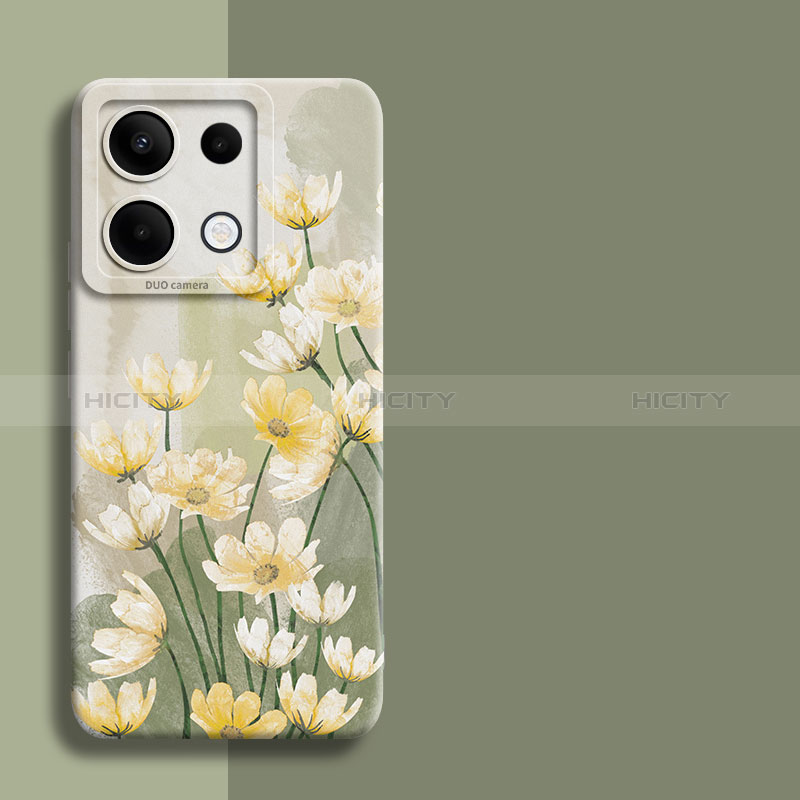 Handyhülle Silikon Hülle Gummi Schutzhülle Flexible Blumen für Xiaomi Redmi Note 13 Pro 5G