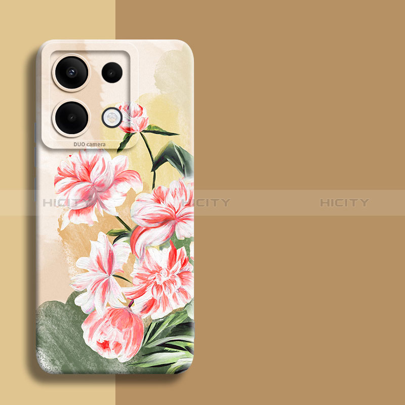 Handyhülle Silikon Hülle Gummi Schutzhülle Flexible Blumen für Xiaomi Redmi Note 13 Pro 5G