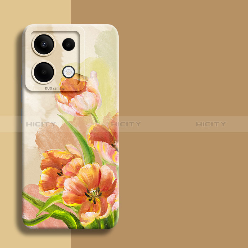 Handyhülle Silikon Hülle Gummi Schutzhülle Flexible Blumen für Xiaomi Redmi Note 13 Pro 5G