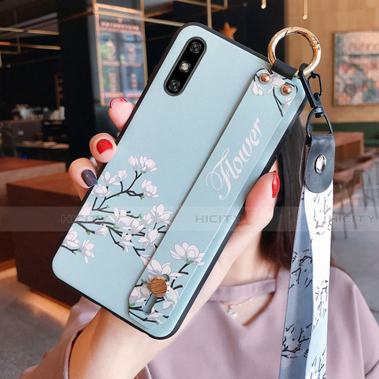 Handyhülle Silikon Hülle Gummi Schutzhülle Flexible Blumen S01 für Huawei Enjoy 10e