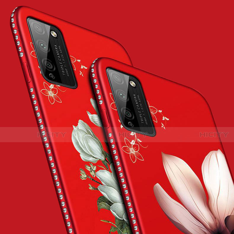 Handyhülle Silikon Hülle Gummi Schutzhülle Flexible Blumen S01 für Huawei Honor 30 Lite 5G