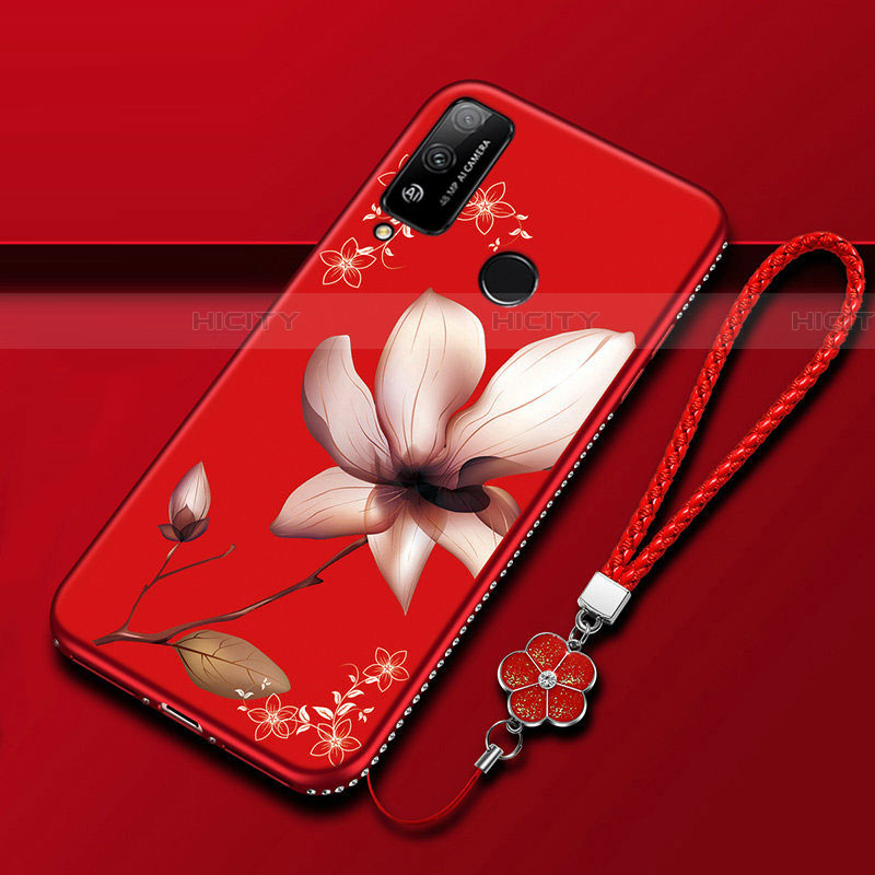 Handyhülle Silikon Hülle Gummi Schutzhülle Flexible Blumen S01 für Huawei Honor Play4T groß