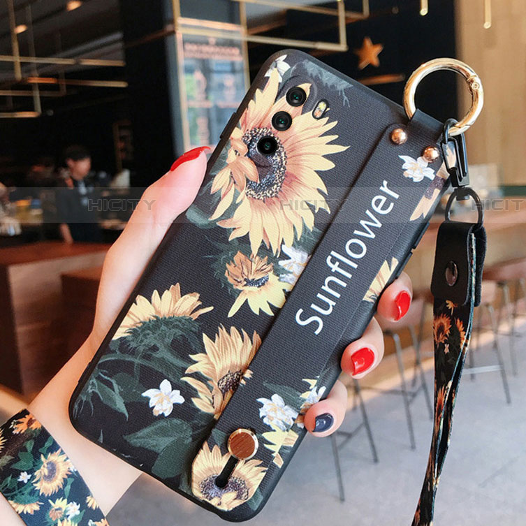 Handyhülle Silikon Hülle Gummi Schutzhülle Flexible Blumen S01 für Huawei Mate 40 Lite 5G Gelb