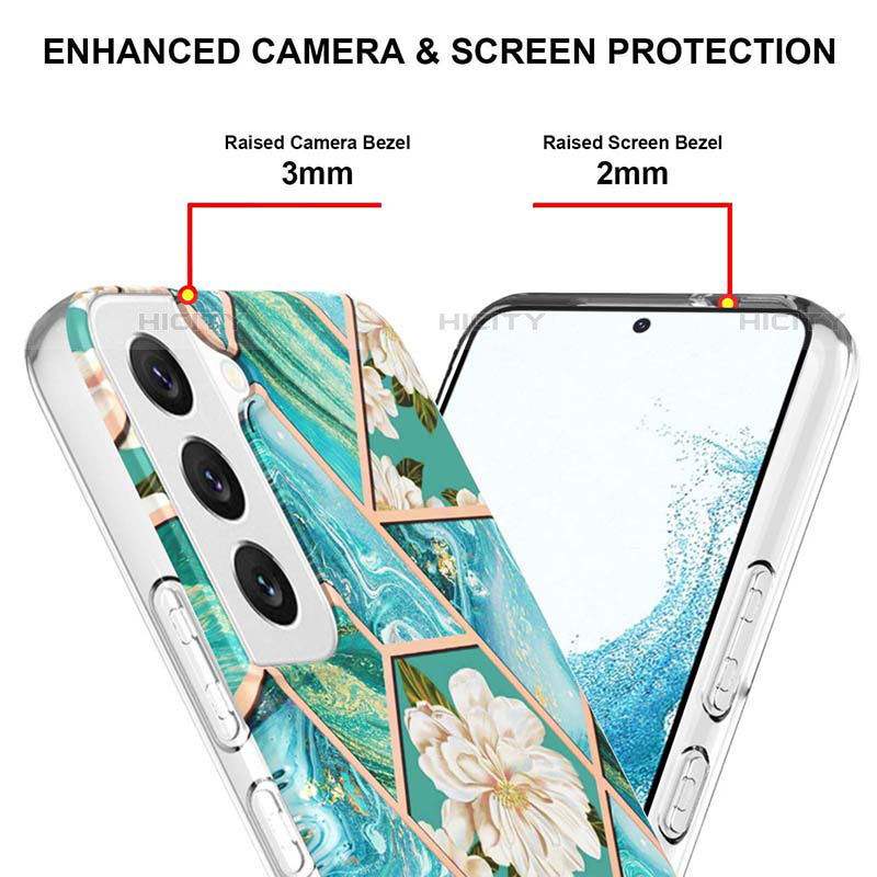 Handyhülle Silikon Hülle Gummi Schutzhülle Flexible Blumen S01 für Samsung Galaxy S21 FE 5G