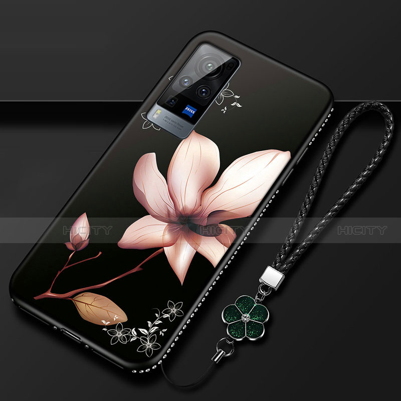 Handyhülle Silikon Hülle Gummi Schutzhülle Flexible Blumen S01 für Vivo X60 Pro 5G Plusfarbig