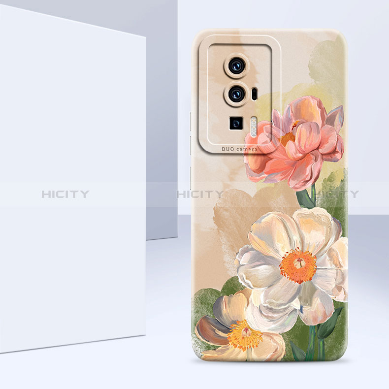 Handyhülle Silikon Hülle Gummi Schutzhülle Flexible Blumen S01 für Xiaomi Poco F5 Pro 5G