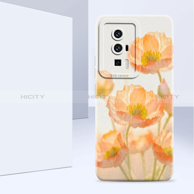 Handyhülle Silikon Hülle Gummi Schutzhülle Flexible Blumen S01 für Xiaomi Poco F5 Pro 5G