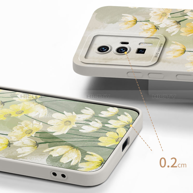 Handyhülle Silikon Hülle Gummi Schutzhülle Flexible Blumen S01 für Xiaomi Poco F5 Pro 5G