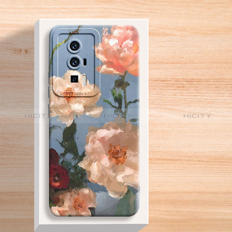 Handyhülle Silikon Hülle Gummi Schutzhülle Flexible Blumen S01 für Xiaomi Poco F5 Pro 5G