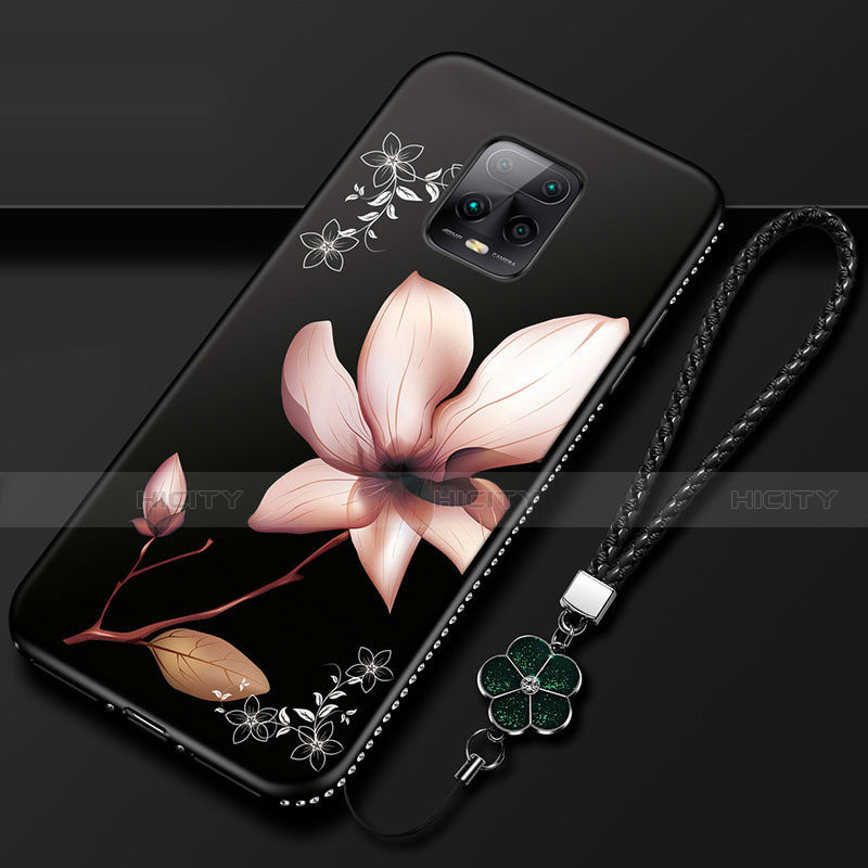 Handyhülle Silikon Hülle Gummi Schutzhülle Flexible Blumen S01 für Xiaomi Redmi 10X Pro 5G groß