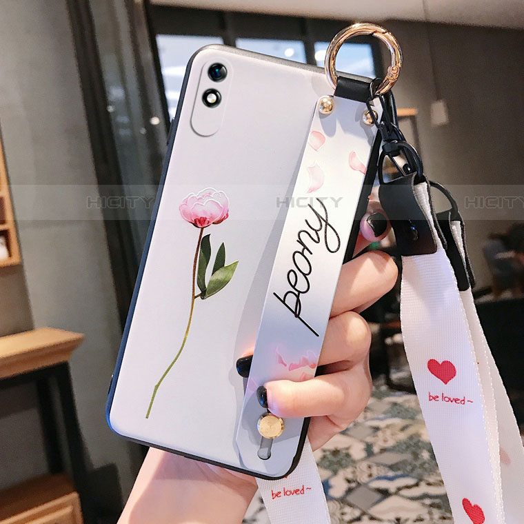 Handyhülle Silikon Hülle Gummi Schutzhülle Flexible Blumen S01 für Xiaomi Redmi 9A