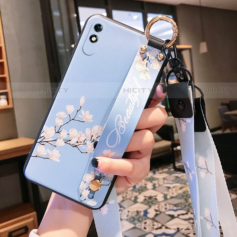 Handyhülle Silikon Hülle Gummi Schutzhülle Flexible Blumen S01 für Xiaomi Redmi 9A