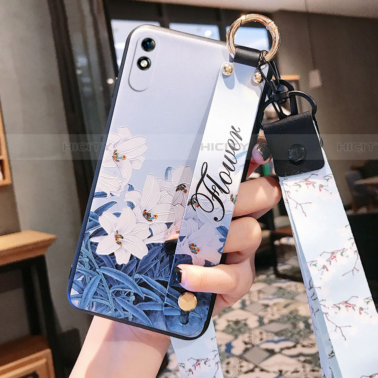 Handyhülle Silikon Hülle Gummi Schutzhülle Flexible Blumen S01 für Xiaomi Redmi 9i groß